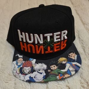 NWT- Hunter X Hunter Snapback Cap - Black with Multicolor Design